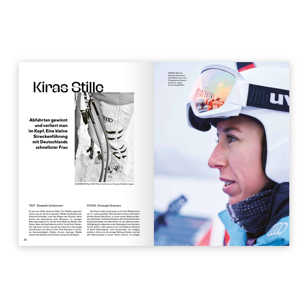 PEKING.22 – Das Magazin der Winterstars, Seite 36/37: Kiras Stille